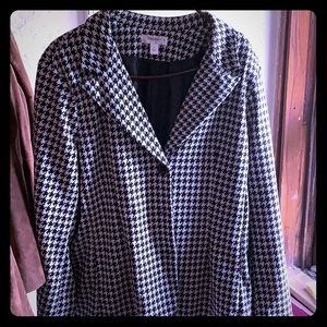 Hound tooth style blazer-plus size